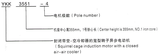 YKK系列(H355-1000)高压YKK5002-10/355KW三相异步电机西安泰富西玛电机型号说明